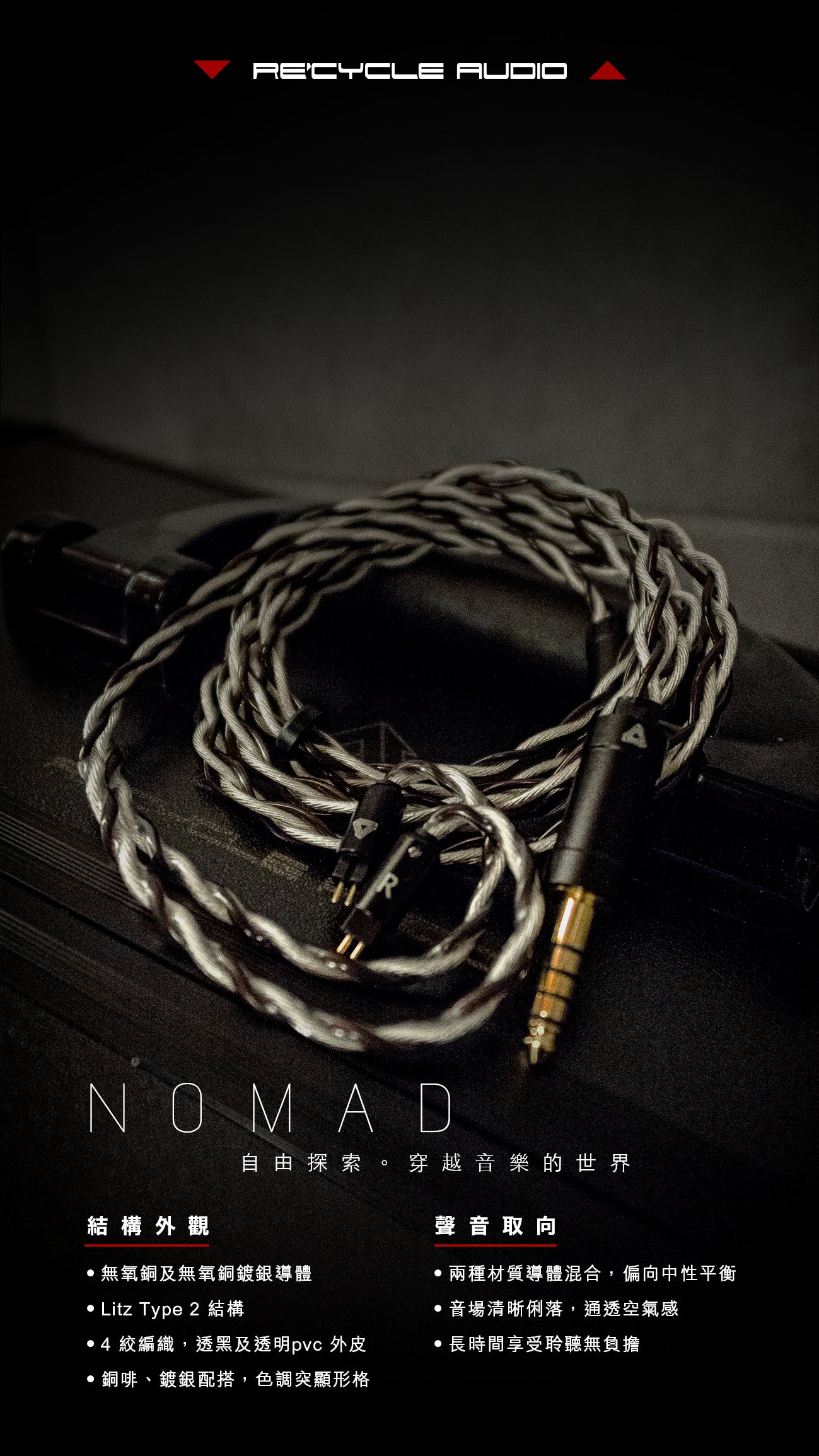RE’CYCLE AUDIO
NOMAD - 自由探索．穿越音樂的世界（有小量現貨或需預訂，下單後約 1-2 星期發貨）