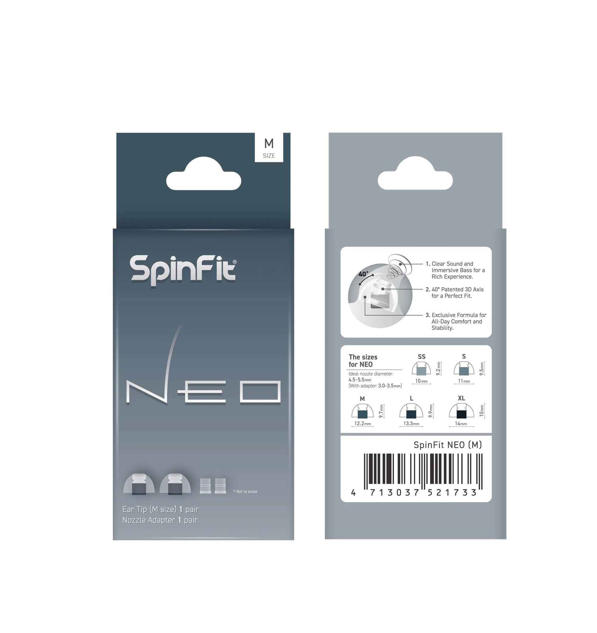 SpinFit Neo 矽膠耳塞