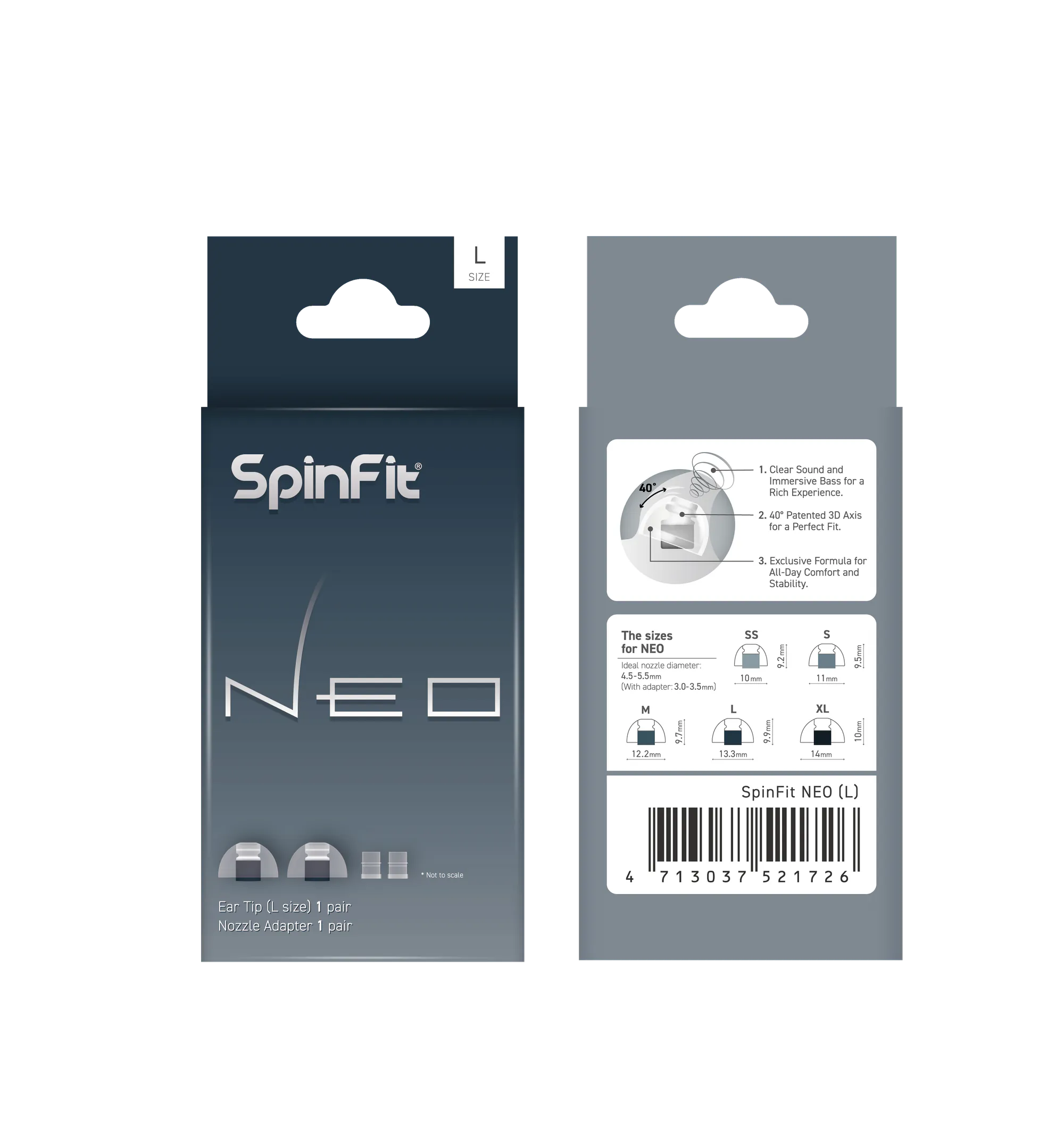 SpinFit Neo 矽膠耳塞