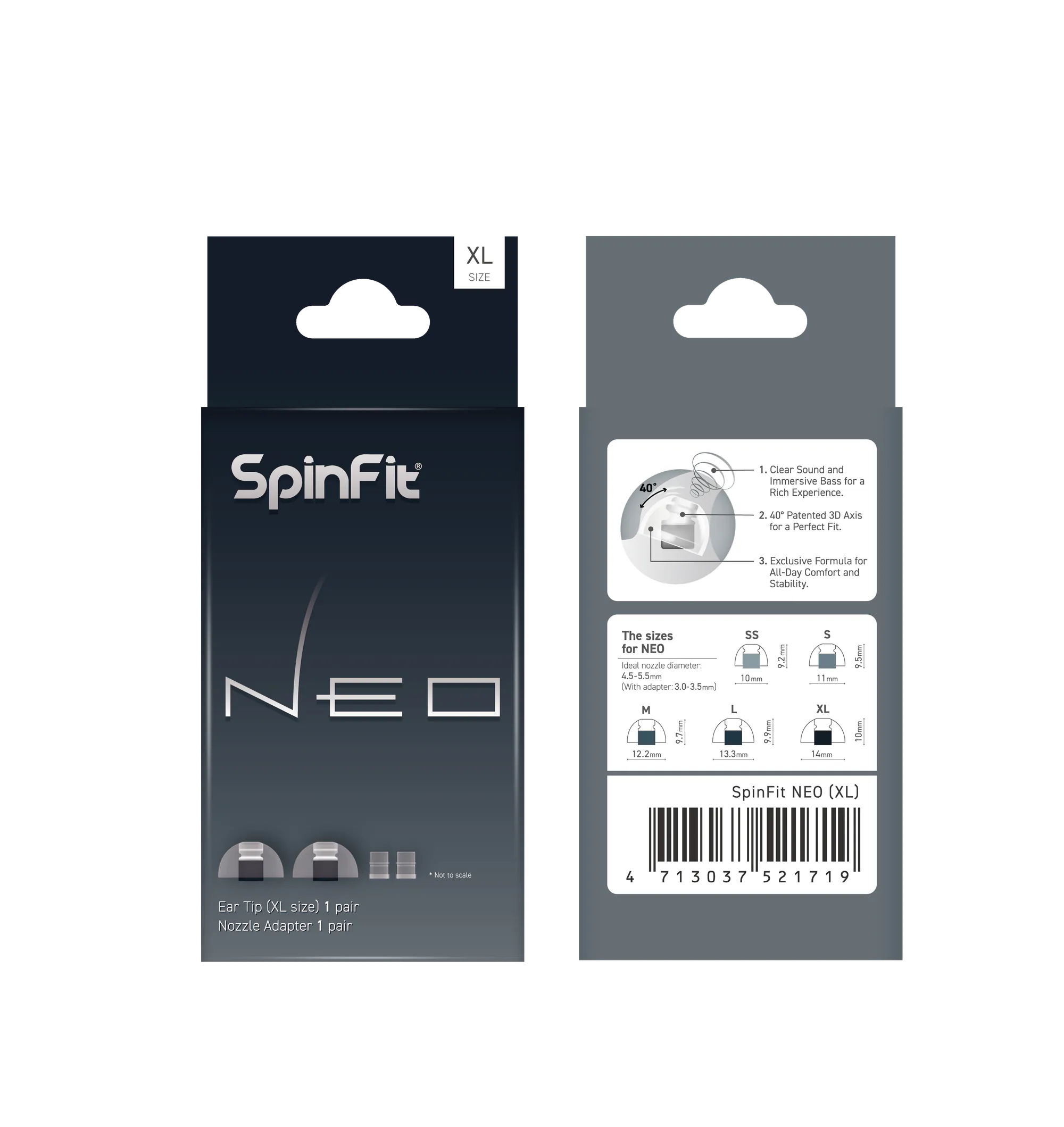 SpinFit Neo 矽膠耳塞