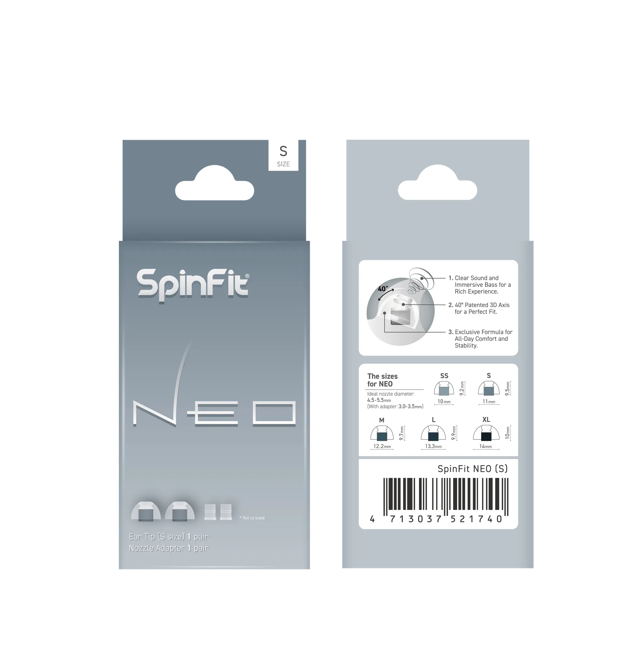 SpinFit Neo 矽膠耳塞