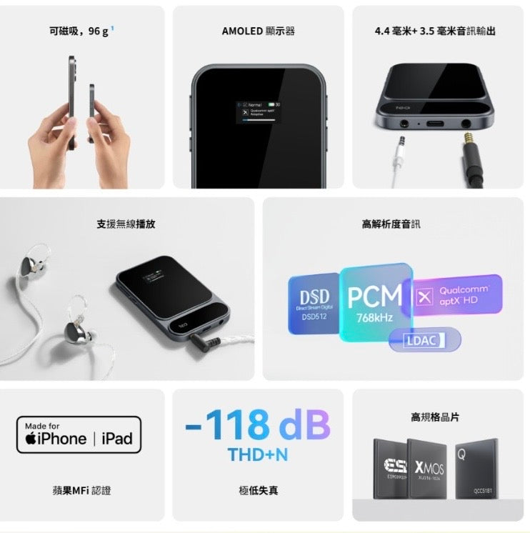 Khadas Tea Pro (3.5mm + 4.4mm超薄磁吸藍芽解碼耳放) Hi-Fi，隨時開啟 ~ 好聲音