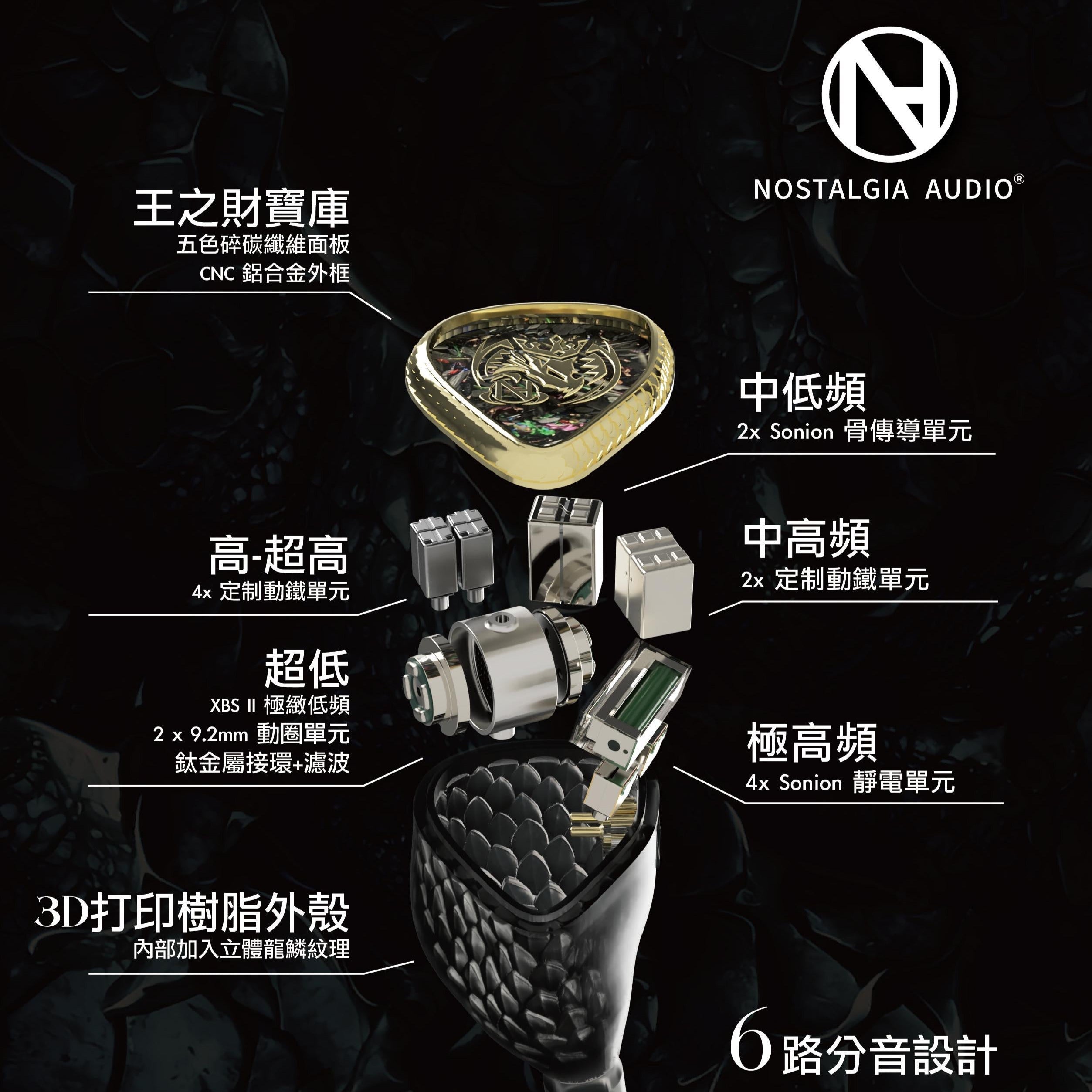 Nostalgia Audio Pendragon：傳說中的王者之音 2DD+6BA+4EST+2BC（全球限量200件）第4批約8月20號左右到貨