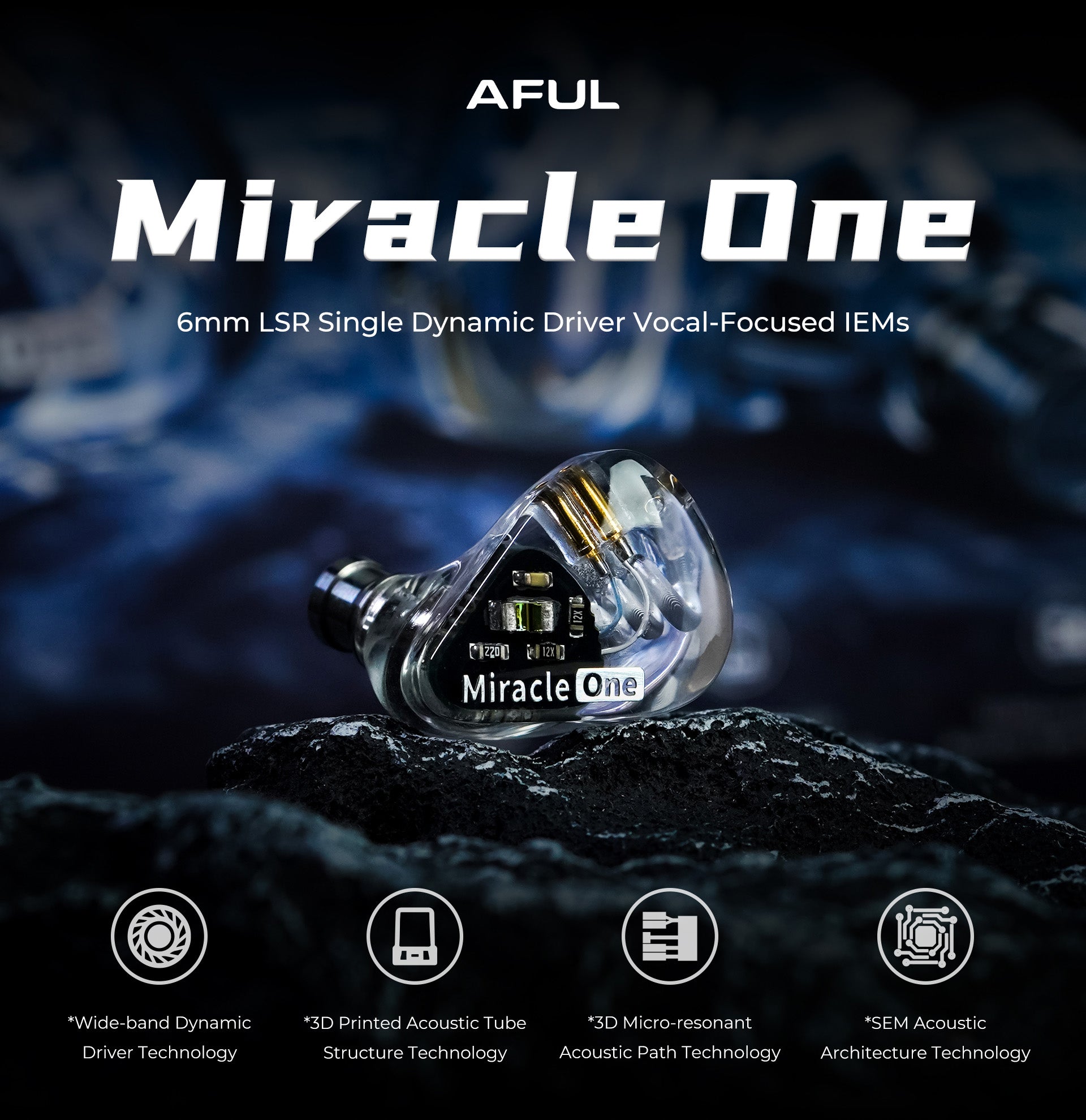 AFUL MiracleOne 6mm LSR Diaphragm Dynamic Driver 入耳式耳機