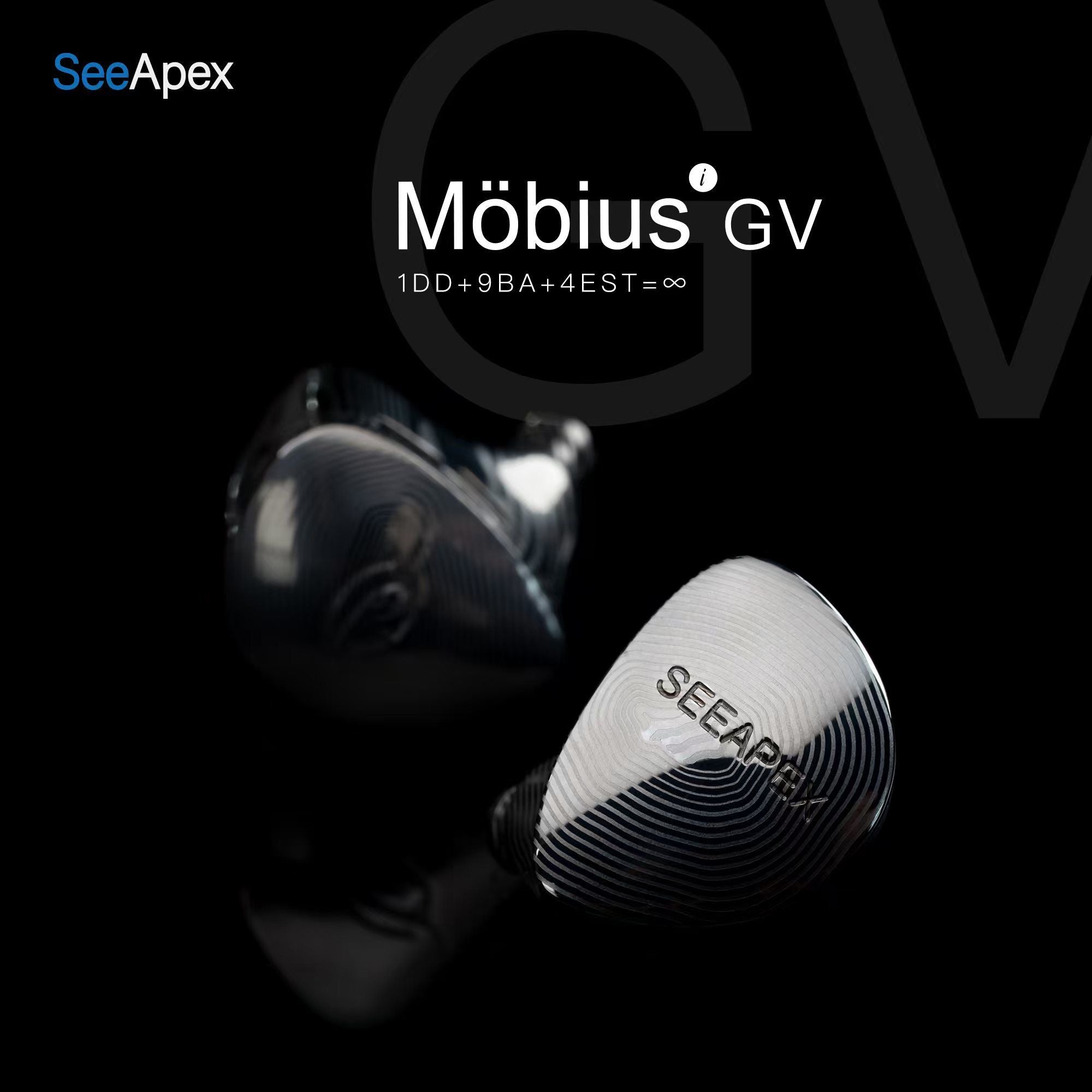 【全球限量66對】  
SeeApex Mobius 1圈9鐵4靜電的混合單元 入耳式耳機