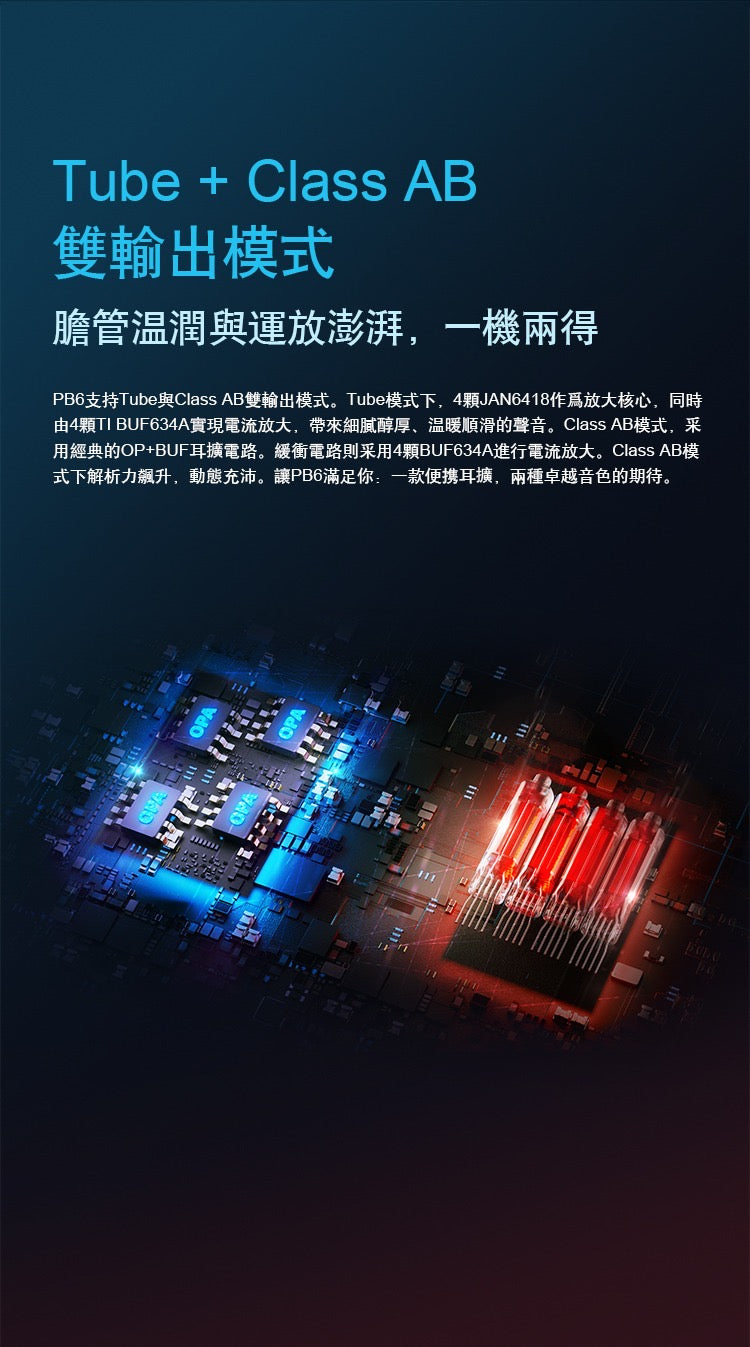 快將到步-iBasso PB6 (四膽管雙模式大推力便攜耳放 ~ 雷神JAN6418 × 4)