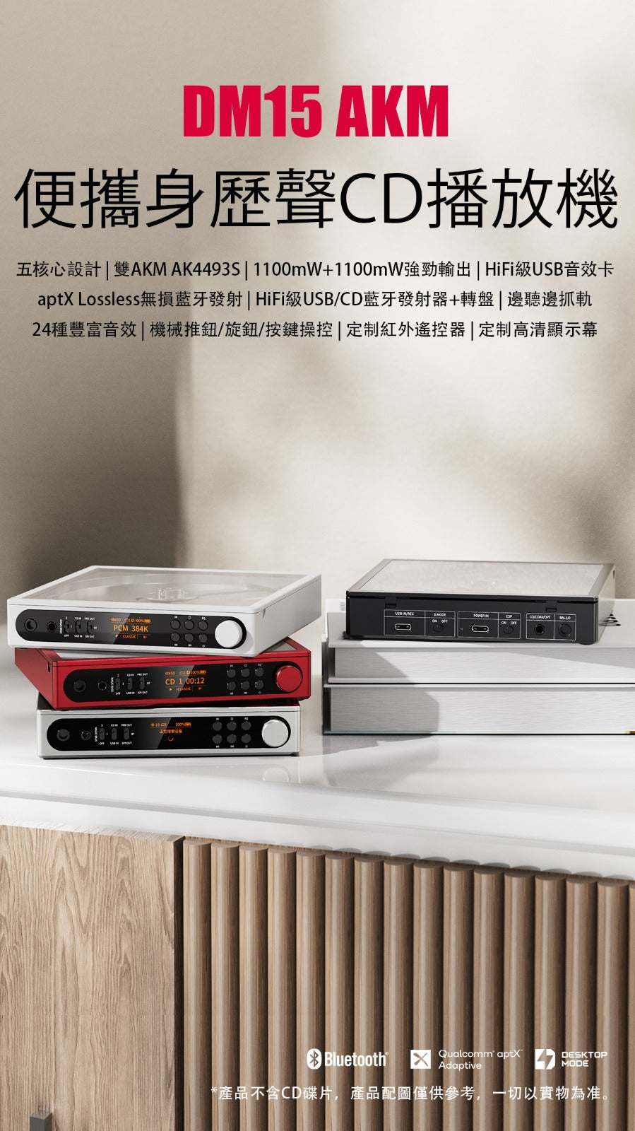 Fiio DM15 AKM (便攜身歷聲CD播放機)
