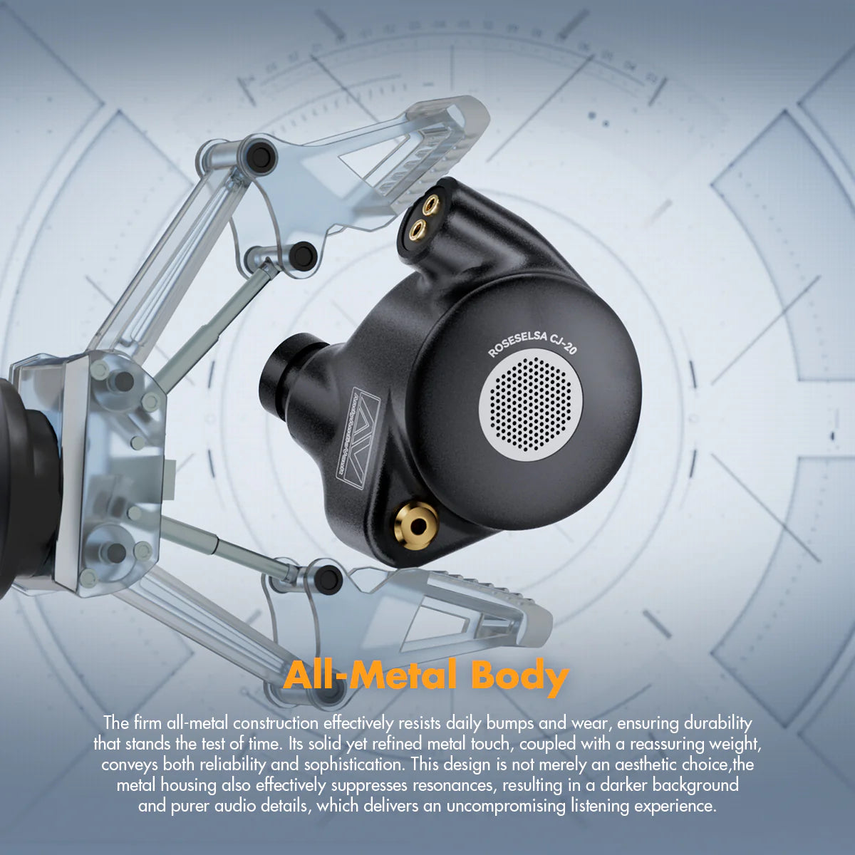 【新品預訂】Roseselsa × AAV CJ20平板振膜入耳式耳機