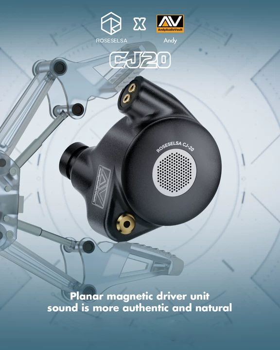 【新品預訂】Roseselsa × AAV CJ20平板振膜入耳式耳機