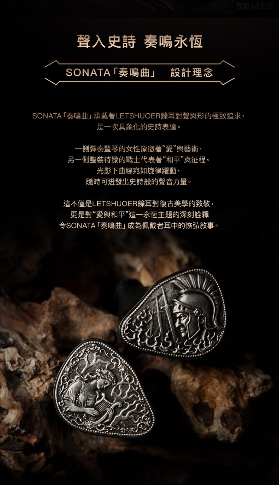 LETSHUOER SONATA「奏鳴曲」（2動圈+4樓氏動鐵+4聲揚靜電圈鐵靜）混合旗艦 入耳式耳機