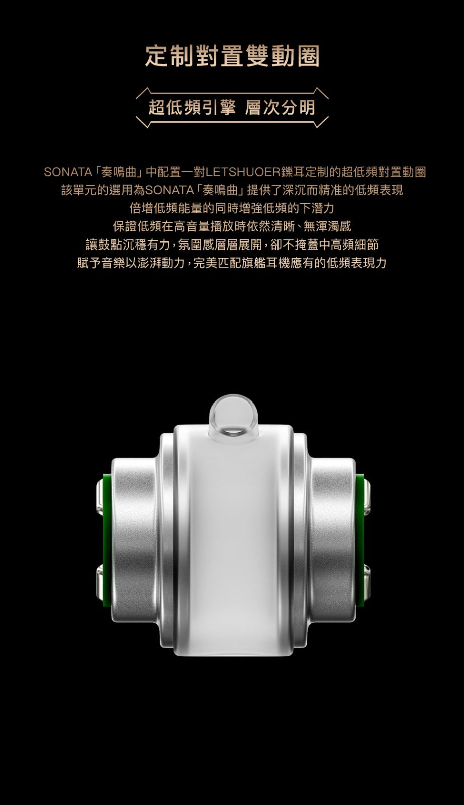 LETSHUOER SONATA「奏鳴曲」（2動圈+4樓氏動鐵+4聲揚靜電圈鐵靜）混合旗艦 入耳式耳機