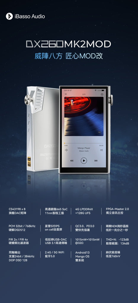 iBasso DX260MKii Mod版（全球限量400台）免費贈送價值$399原裝皮套