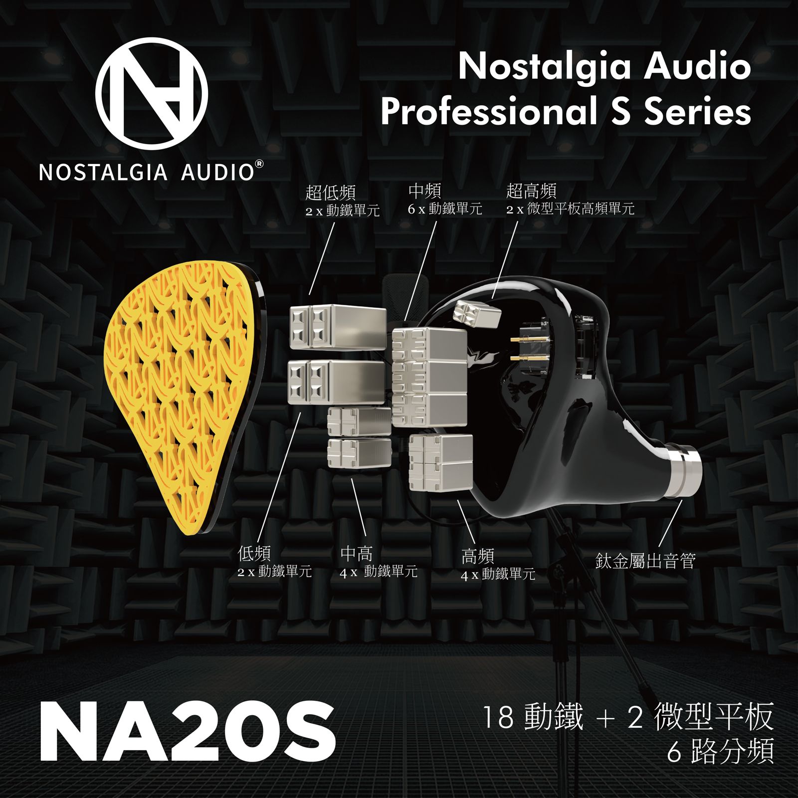 Nostalgia Audio NA 20S (18動鐵、2平板單元)入耳式耳機