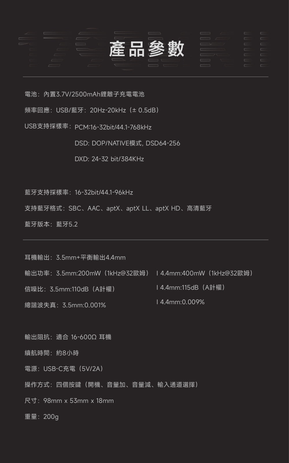 Oriolus audio 1795 MKII (便攜藍牙解碼耳機功率放大器)