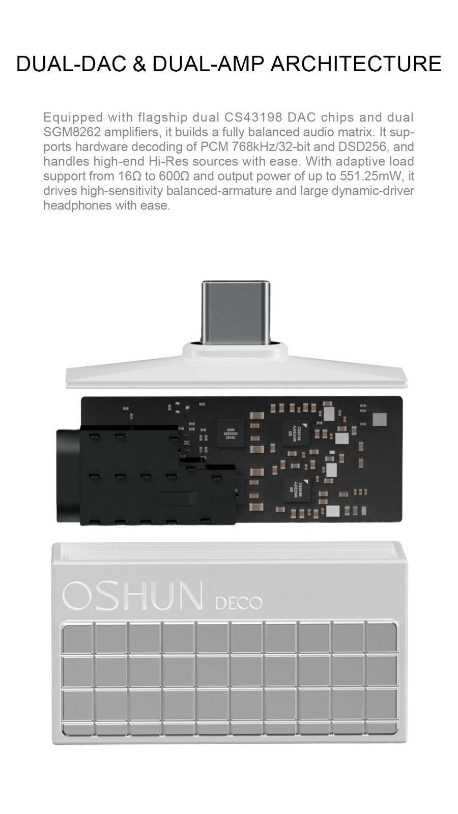EarAcoustics Audio OSHUN DECO USB DAC 3.5mm,4.4mm可用