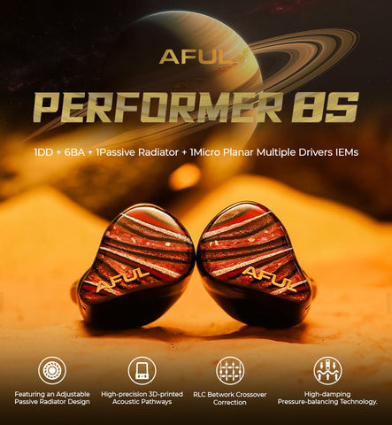 Aful Perfomer 8s (1DD + 6BA + 1Passive Radiator + Micro Planar Multiple Drivers )入耳式耳機