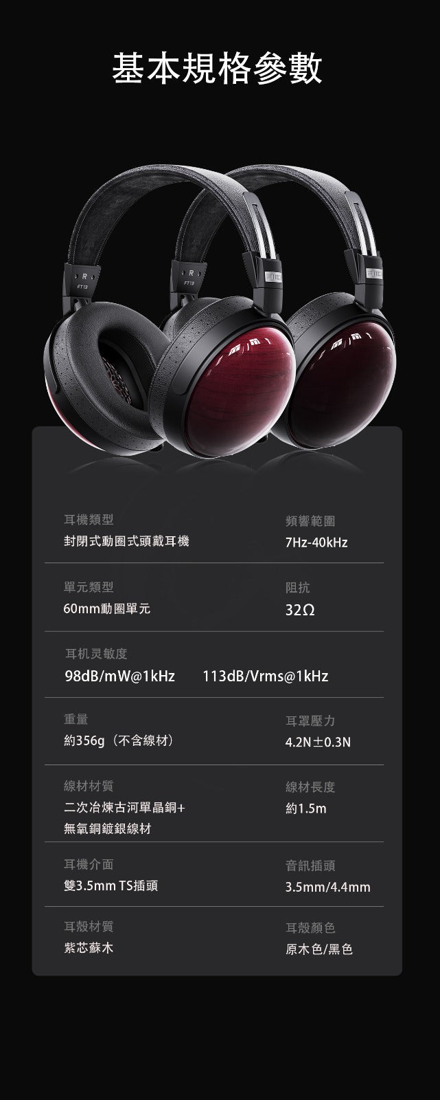【現貨】Fiio FT13 封閉式頭戴耳罩￼