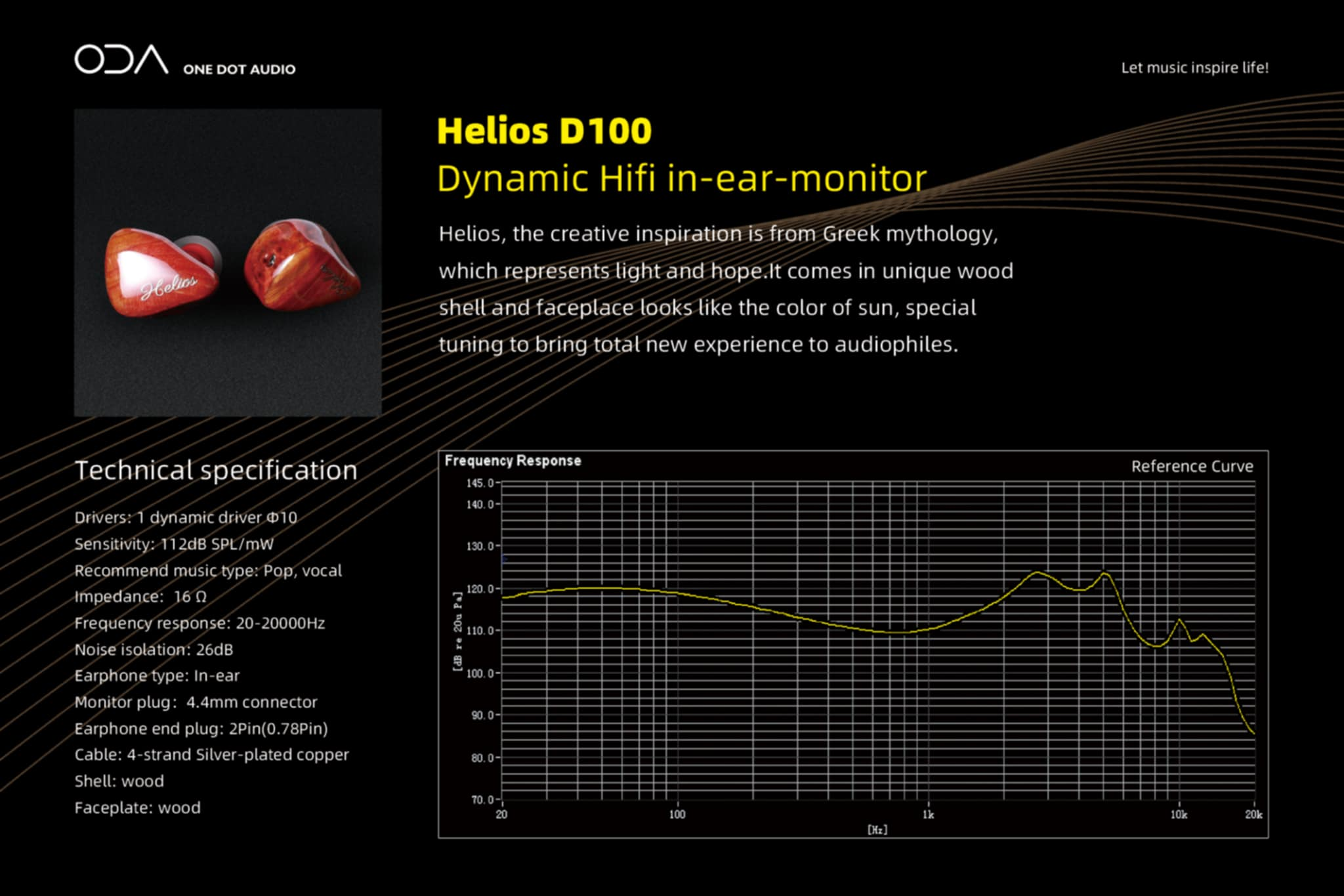 ODA Audio Helios D100 10mm動圈入耳式耳機