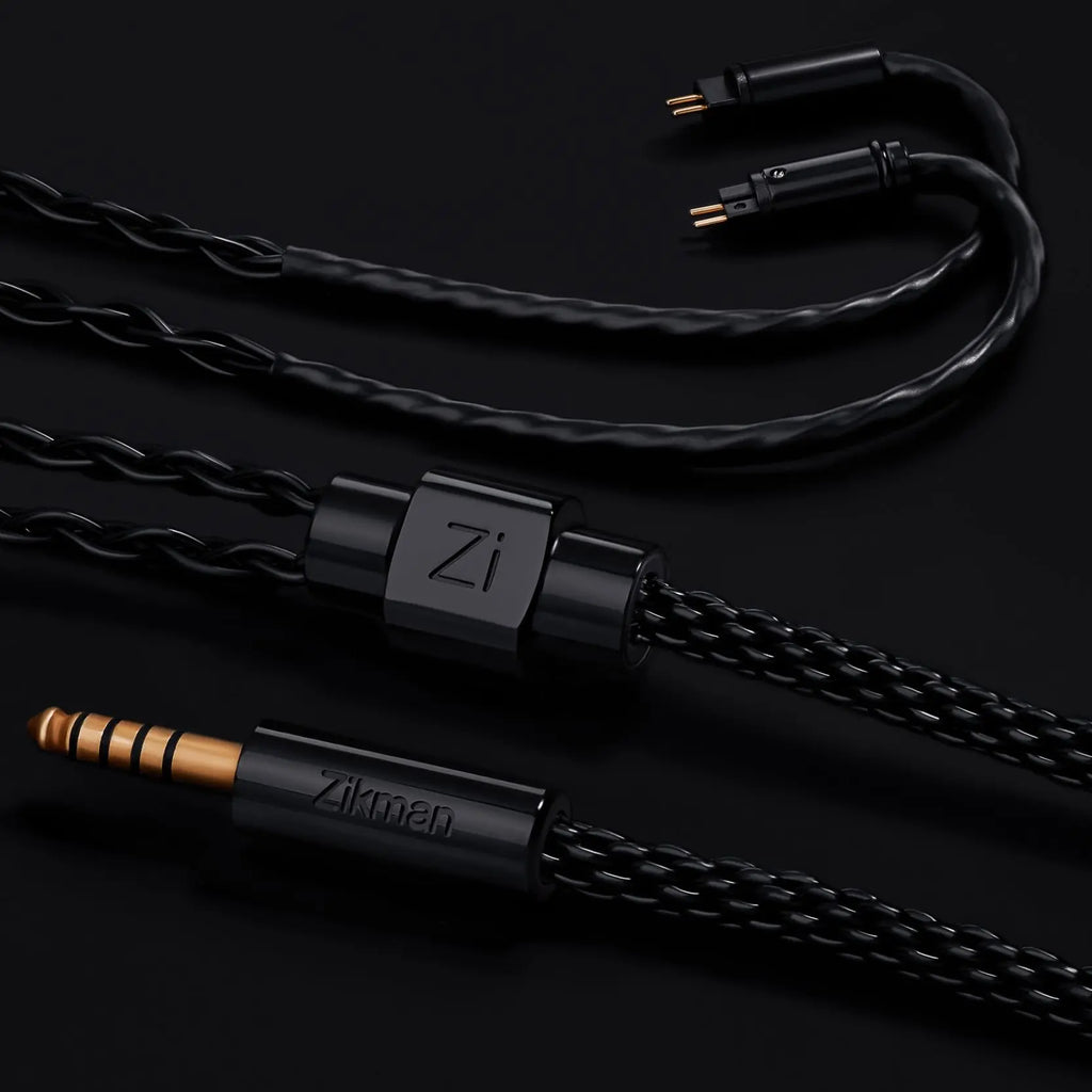 Zikman Rhine Elegance Black Edition — Flagship hand-braided OCC copper audiophile cable