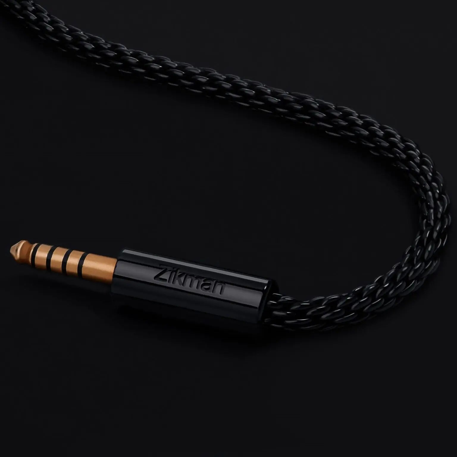 Zikman Rhine Elegance Black Edition — Flagship hand-braided OCC copper audiophile cable