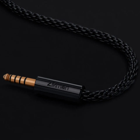 Zikman Rhine Elegance Black Edition — Flagship hand-braided OCC copper audiophile cable