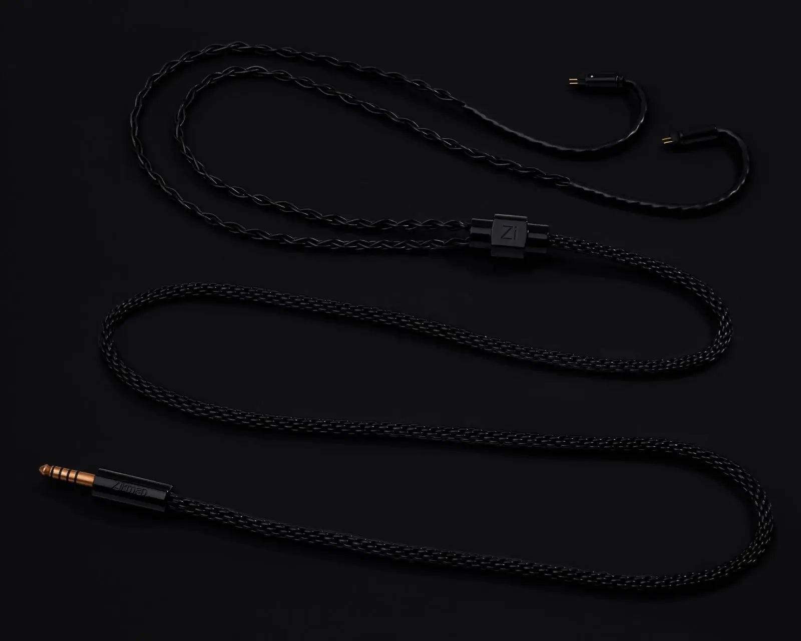 Zikman Rhine Elegance Black Edition — Flagship hand-braided OCC copper audiophile cable