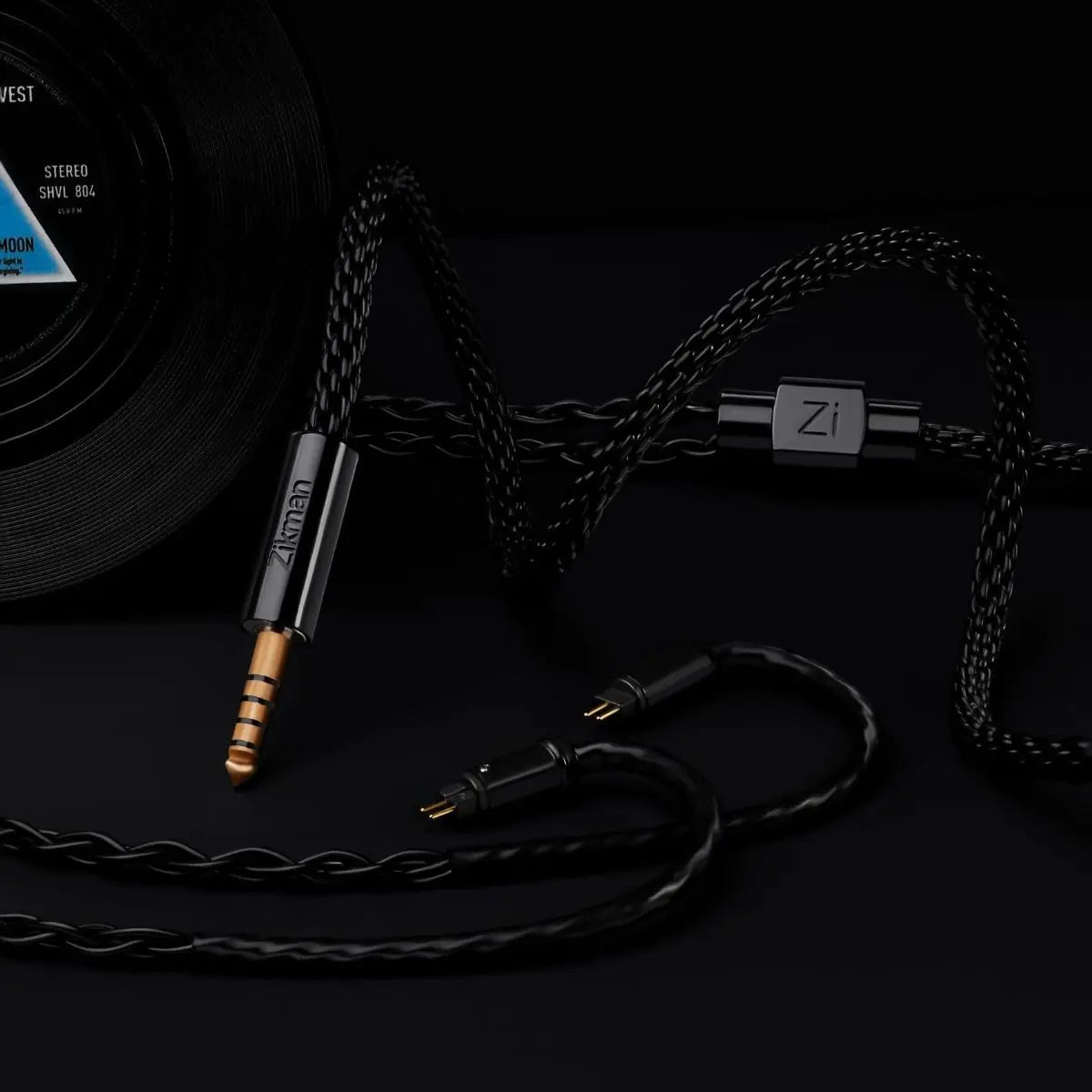 Zikman Rhine Elegance Black Edition — Flagship hand-braided OCC copper audiophile cable