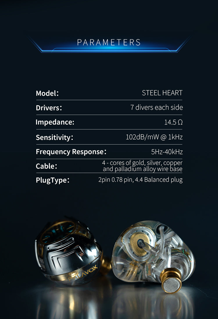 【全球限量88對｜香港配給10對 】 Palavox Audio Steel Heart鋼鐵之心 入耳式耳機