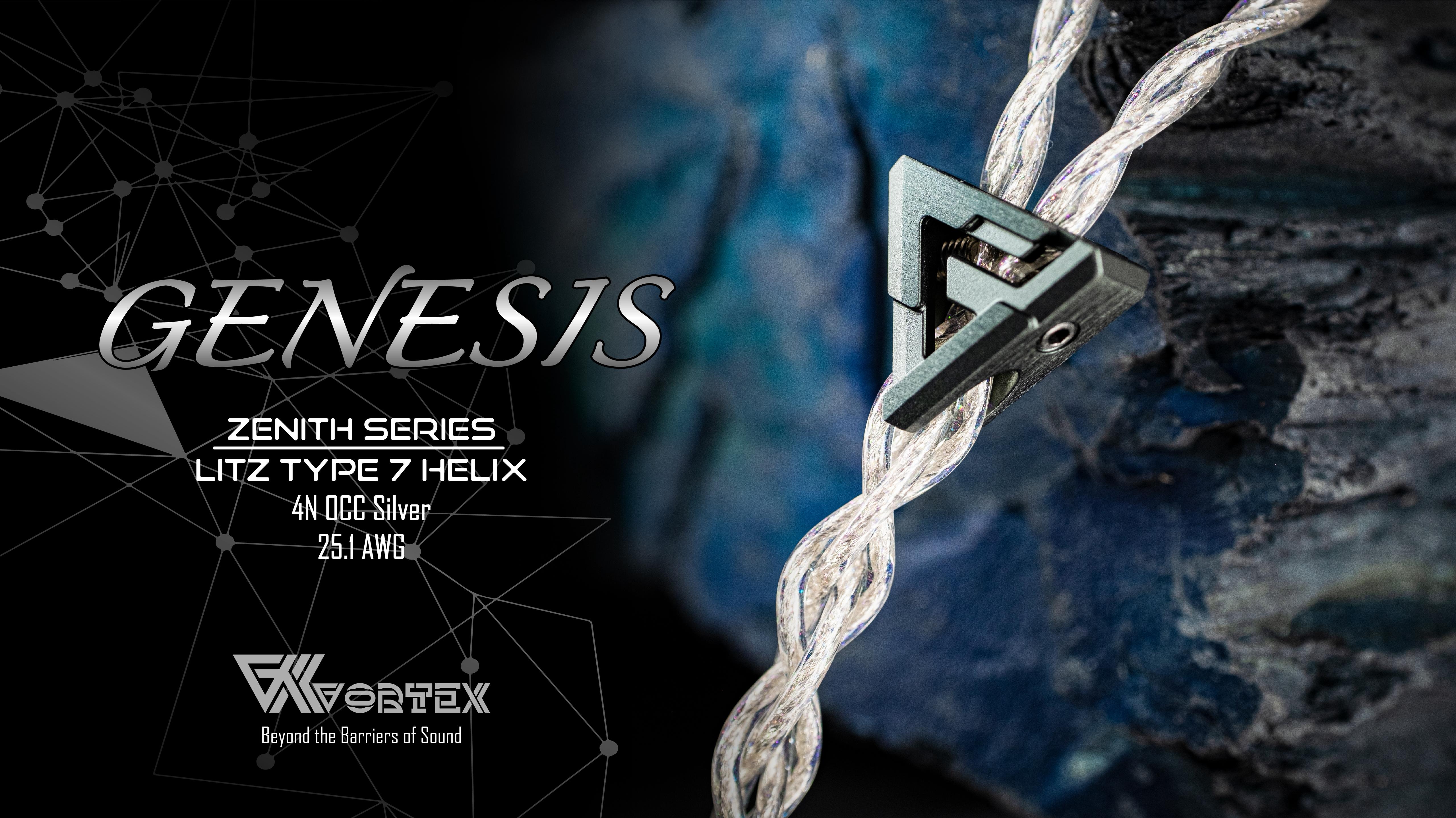 Vortex Zenith Series – Genesis (4N OCC Silver Type7 ) 頭戴式耳罩打造專屬4wire升級線