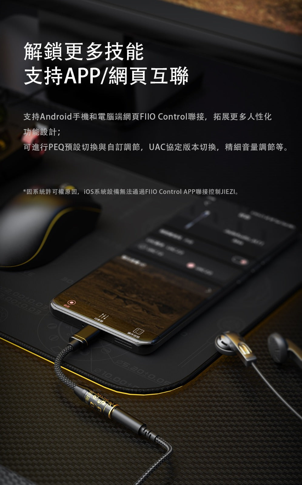 FIIO JIEZI B芥子 (Type C to 4.4mm) (解碼和耳機功率放大器)