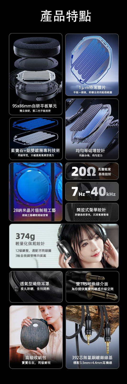 FiiO FT1 PRO - 開放式平板頭戴耳機